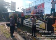 Sosialisasi Penerimaan Personel Polri  dilakukan Polsek Sakra Timur dengan Menggelar Gelar Pemasangan Banner