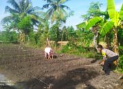 Bhabinkamtibmas Desa Menceh Lakukan Pengecekan Lahan Program Ketahanan Pangan