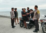 Personel Polsek Labuhan Haji Gencarkan Patroli Cipta Kondisi di Kawasan Wisata Pantai